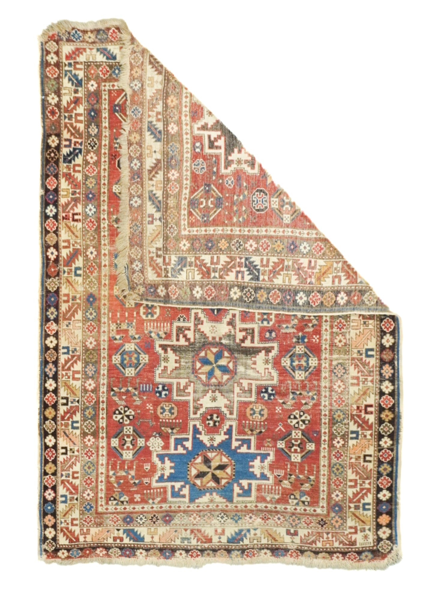 Antique Lesgi Shirvan Rug 3’9" x 5’3"